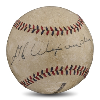 Grover Cleveland Alexander Single-Signed Baseball